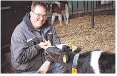 Damit die Kuh Milch gibt, muss sie ein Kalb geboren haben. Rund 300 Kalbungen gibt es im Jahr auf Hof Butenschön. Ralph Denker (Foto) hat ein erklärtes Lieblingskalb.